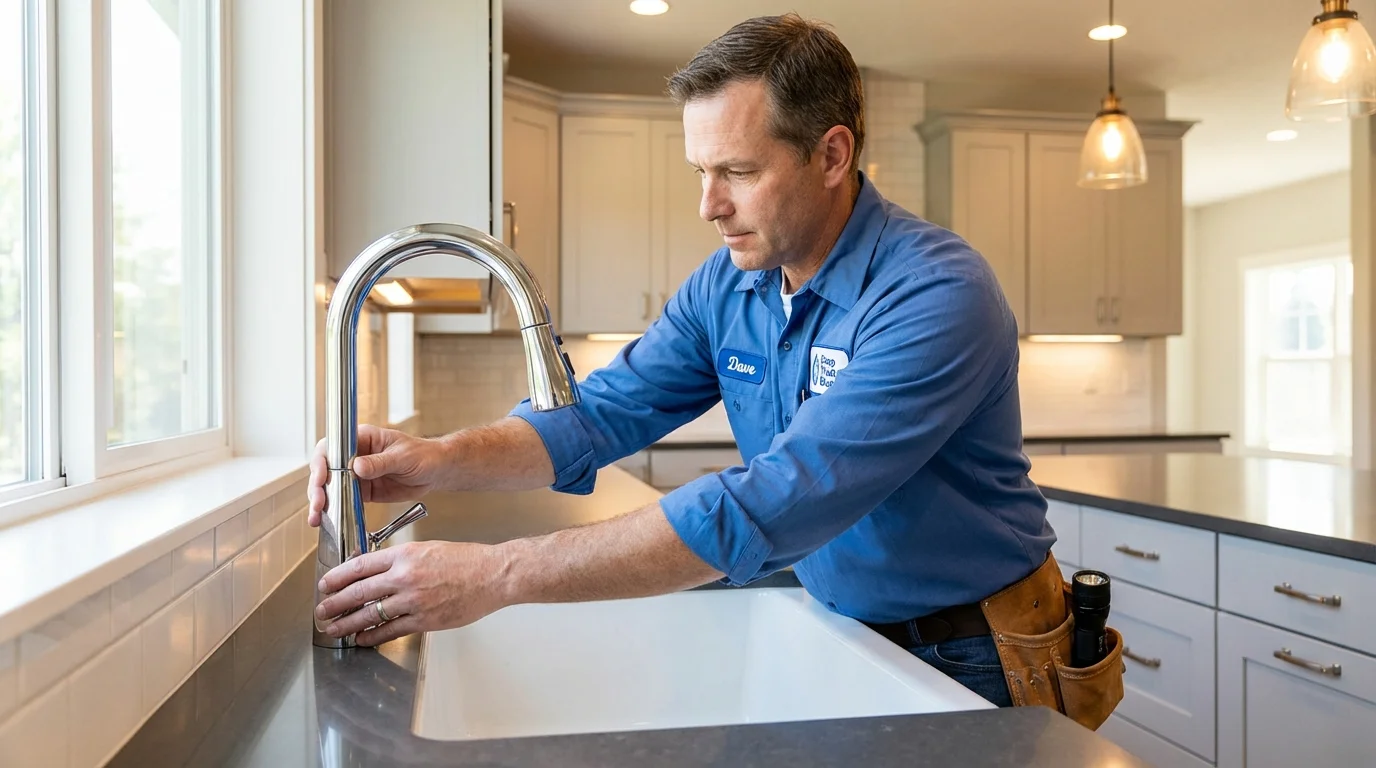 Kitchen faucet installation by Johns Plumbing LLC in Pierce